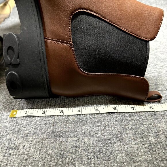 Coach Reid CM588 Women's US 11B Bootie Walnut Leather Round Toe Chelsea Boots - Picture 10 of 10